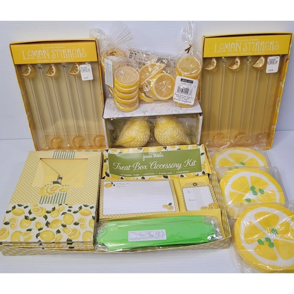 She Found Her Main Squeeze Bridal Shower Party Decor Napkins Lemons Stirs Boxes